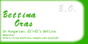 bettina oras business card